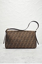 view 3 of 8 Fendi Zucca Mama Baguette Shoulder Bag in Brown