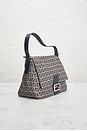 view 4 of 7 Fendi Zucchino Mama Baguette Shoulder Bag in Blue