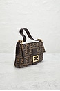 view 4 of 7 Fendi Zucca Baguette Shoulder Bag in Brown