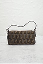view 3 of 8 Fendi Zucca Baguette Shoulder Bag in Brown