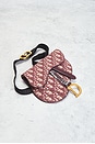 view 4 of 7 Dior Oblique Saddle Belt Bag in Red