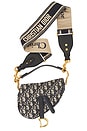 view 1 of 8 Dior Trotter Oblique Saddle Bag in Blue
