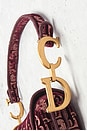 view 7 of 9 Dior Oblique Embroidered Velvet Saddle Bag in Red