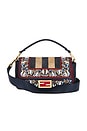 view 1 of 8 Fendi Embroidered Baguette Shoulder Bag in Multi