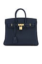 view 1 of 9 Hermes Togo Birkin 25 Handbag in Bleu Abysse