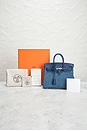 view 9 of 9 Hermes Grizzly & Swift Birkin 25 Handbag in Blue