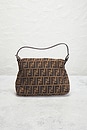 view 3 of 9 Fendi Zucca Mama Baguette Shoulder Bag in Brown