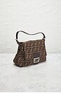 view 4 of 9 Fendi Zucca Mama Baguette Shoulder Bag in Brown