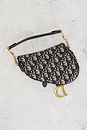 view 3 of 8 Dior Trotter Oblique Saddle Bag in Blue