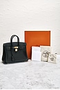 view 10 of 10 Hermes Swift Birkin 25 Retourne Handbag in Noir
