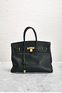 view 2 of 9 Hermes Clemence Birkin 35 Retourne Handbag in Noir