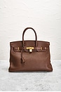 view 2 of 10 Hermes Togo Birkin 35 Retourne Handbag in Maroon Fonce