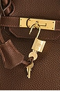 view 6 of 10 Hermes Togo Birkin 35 Retourne Handbag in Maroon Fonce