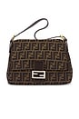 view 1 of 8 Fendi Zucca Mama Baguette Shoulder Bag in Tobacco Brown