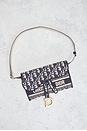 view 2 of 7 Dior Oblique Slim Saddle Belt Bag in Blue