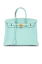 view 1 of 8 Hermes Togo Birkin 35 Handbag in Bleu Atoll