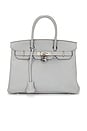 view 1 of 10 Hermes Togo Birkin 30 Handbag in Bleu Glacier