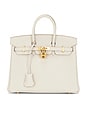 view 1 of 7 Bolsa Hermès Togo Birkin 25 in Craie