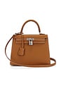view 1 of 7 Hermes Epsom Kelly 25 Sellier Handbag in Gold