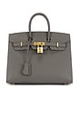 view 1 of 8 Hermes Epsom Birkin 25 Handbag in Gris Meyer