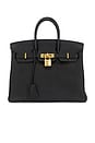 view 1 of 8 Hermes Togo Birkin 25 Handbag in Noir