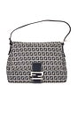 view 1 of 9 Fendi Zucchino Mama Baguette Shoulder Bag in Blue
