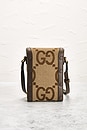 view 3 of 9 Gucci Jumbo GG Mini Horsebit 1955 Crossbody Bag in Beige