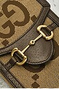 view 5 of 9 Gucci Jumbo GG Mini Horsebit 1955 Crossbody Bag in Beige