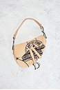 view 2 of 9 Dior Limited Edition Raffia Saddle Bag in Beige