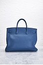 view 3 of 10 Hermes Togo Birkin 40 Retourne Handbag in Bleu Agate
