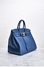 view 4 of 10 Hermes Togo Birkin 40 Retourne Handbag in Bleu Agate