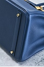 view 8 of 10 Hermes Togo Birkin 40 Retourne Handbag in Bleu Agate