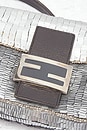 view 5 of 9 Fendi Vintage Sequined Baguette Shoulder Bag in Silver