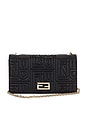 view 1 of 10 Fendi Embossed Wallet On Chain in Black