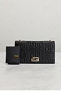view 10 of 10 Fendi Embossed Wallet On Chain in Black