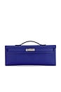 view 1 of 9 Hermes Epsom Kelly Cut Pochette in Bleu Electrique