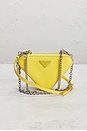 view 2 of 8 Prada Saffiano Triangle Shoulder Bag in Yellow