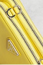 view 7 of 8 Prada Saffiano Triangle Shoulder Bag in Yellow