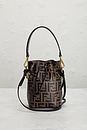 view 2 of 8 Fendi Vitello Liberty Mini F is Fendi Mon Tresor Bucket Bag in Brown