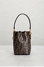 view 3 of 8 Fendi Vitello Liberty Mini F is Fendi Mon Tresor Bucket Bag in Brown