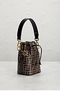 view 4 of 8 Fendi Vitello Liberty Mini F is Fendi Mon Tresor Bucket Bag in Brown
