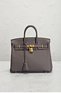 view 2 of 8 Hermes Togo Birkin 25 Retourne Handbag in Etain