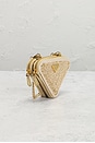 view 4 of 8 Prada Crystal Embellished Triangle Shoulder Bag in Gold