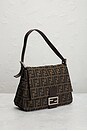view 4 of 8 Fendi Zucca Mama Baguette Shoulder Bag in Tobacco Brown