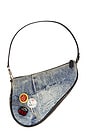 view 1 of 7 Dior Denim Saddle Bag in Blue