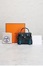 view 8 of 8 Hermes Swift Quelle Idole Kelly Doll Handbag in Vert Cypress & Vert Bosphore