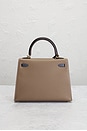 view 3 of 7 Hermes Epsom Kelly 25 Handbag in Etoupe, Ardoise, & Black