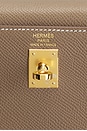 view 5 of 7 Hermes Epsom Kelly 25 Handbag in Etoupe, Ardoise, & Black