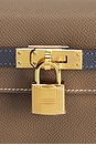 view 6 of 7 Hermes Epsom Kelly 25 Handbag in Etoupe, Ardoise, & Black