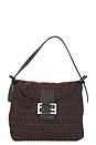 view 1 of 10 Fendi Zucchino Mama Baguette Shoulder Bag in Brown
